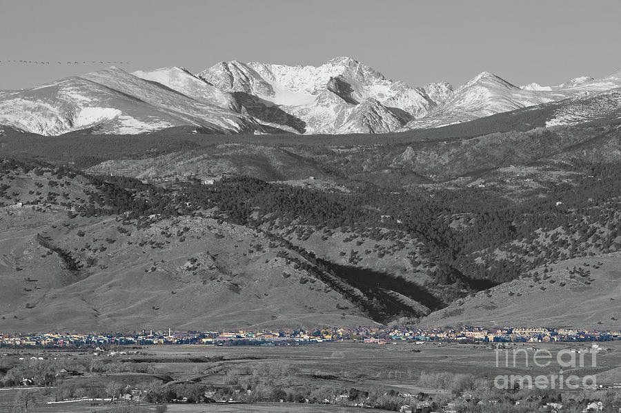 Front Range View North Boulder Colorado Photograph