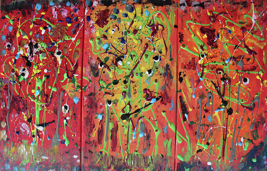 Red Painting - Warm October Day by Pam Roth OMara Red Painting - Warm October Day by Pam Roth OMara