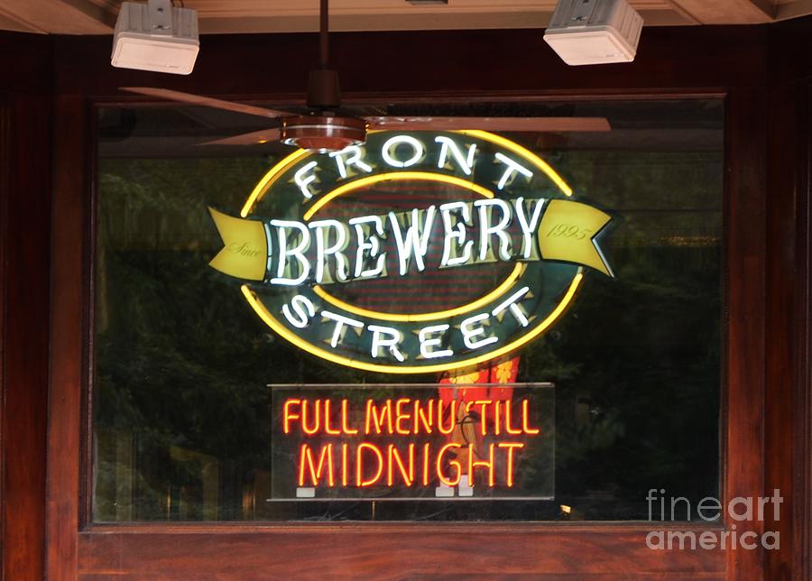 Front Street Brewery Sign Photograph by Bob Sample