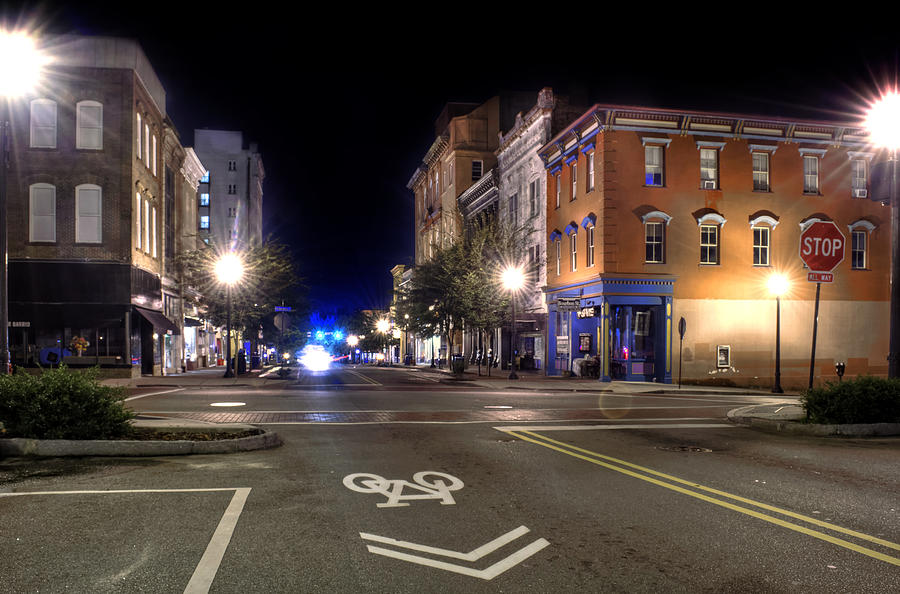 Car Photograph - Front Street in Wilmington North Carolina by Greg and Chrystal Mimbs