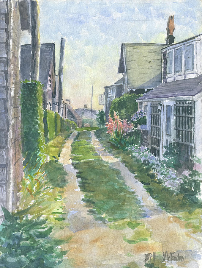 Front Street Siasconset Nantucket Painting by Bill McEntee