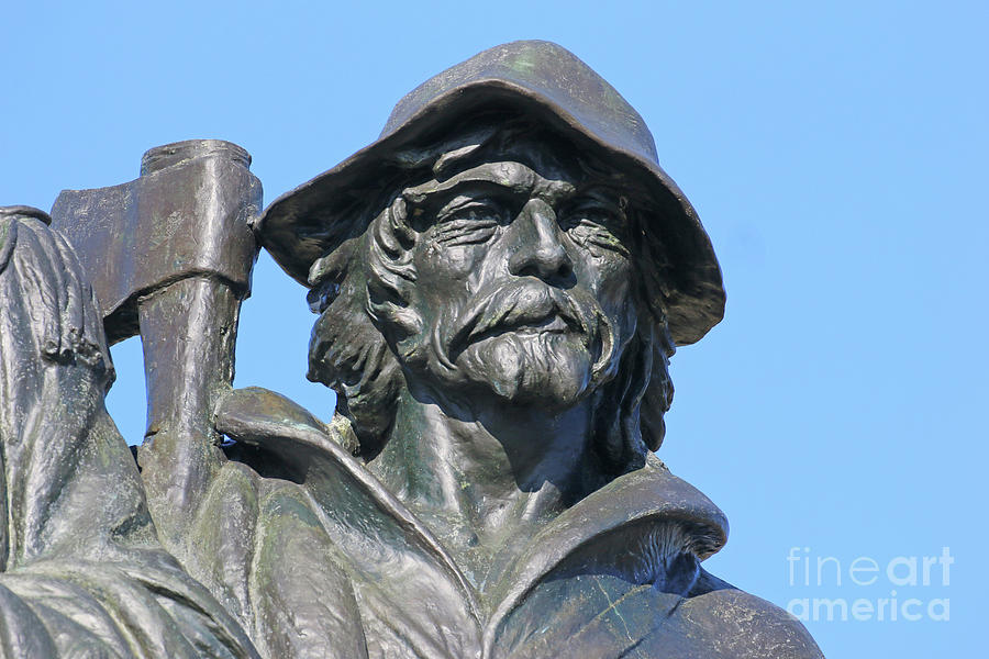Frontiersman at Fallen Timbers Monument  0067 Photograph by Jack Schultz