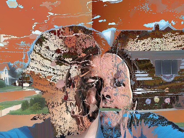 Abstract Mixed Media - Frontyards by Ian Richard Laws Abstract Mixed Media - Frontyards by Ian Richard Laws