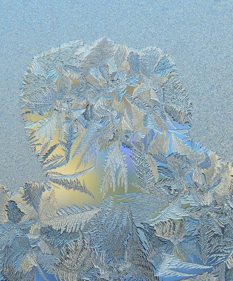 Frost On The Window Two  Digital Art by Lyle Crump