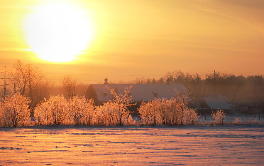Frosted Farm Photograph by Brook Burling