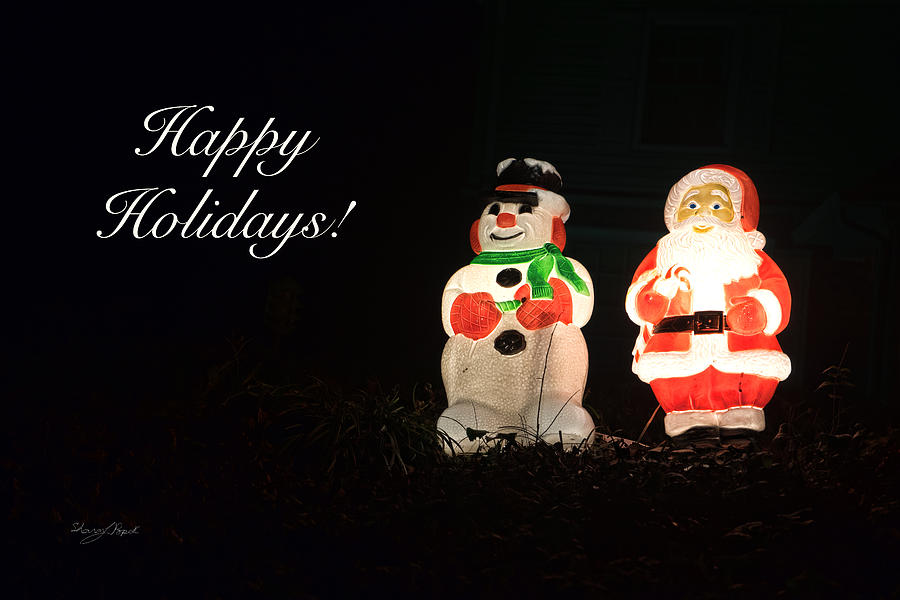 Frosty and Santa BFFs Photograph by Sharon Popek