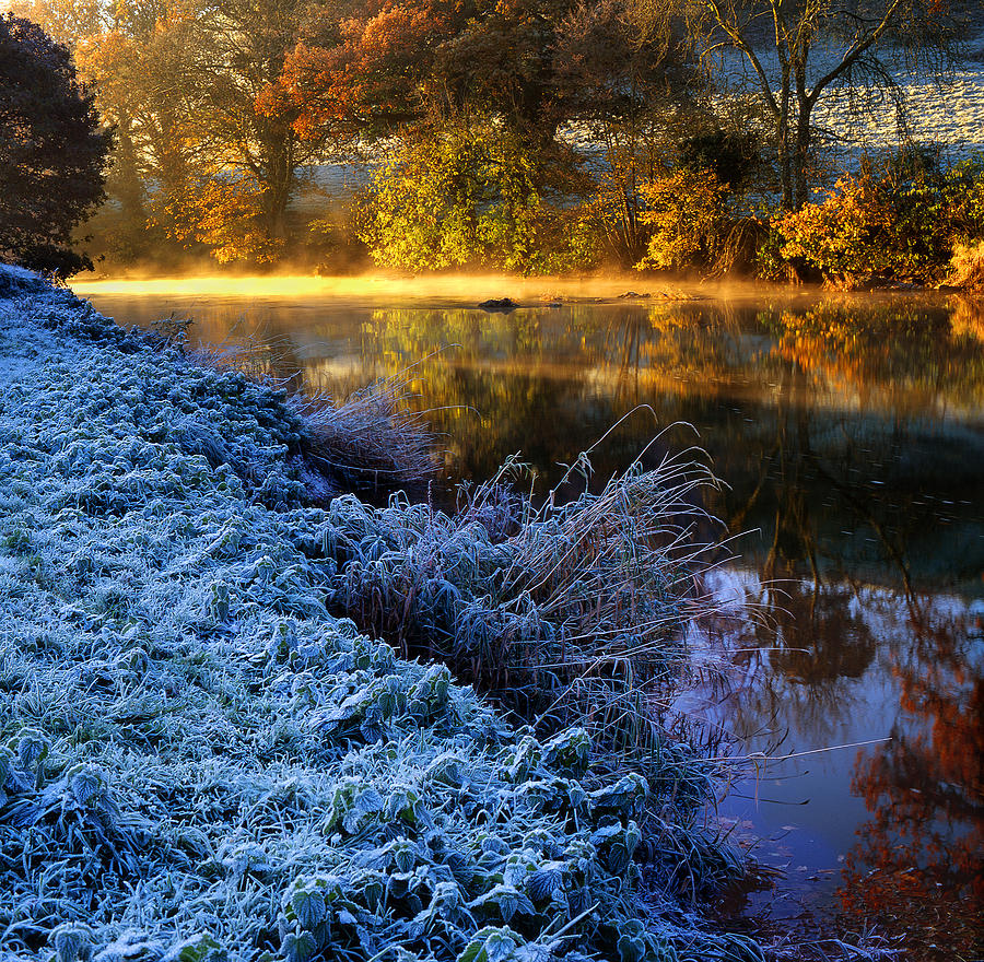Frosty Autumnal Tamar River Photograph by Maggie Mccall