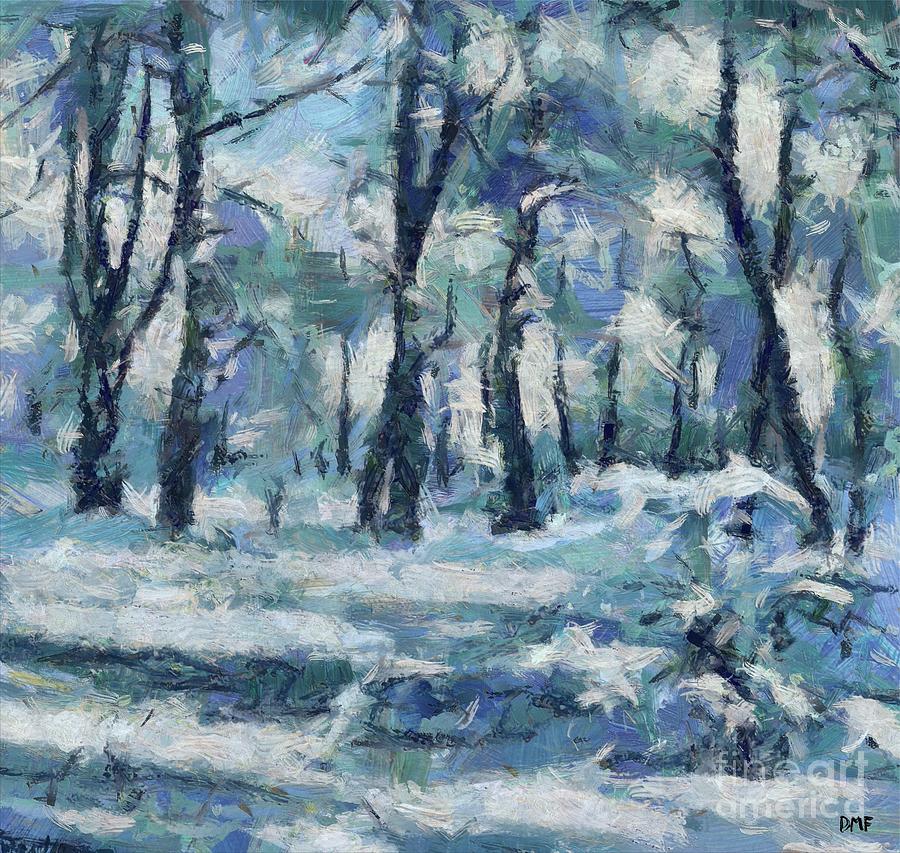 Frosty Day Painting by Dragica Micki Fortuna