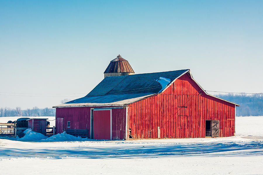 Winter Photograph - Frosty Farm by Todd Klassy