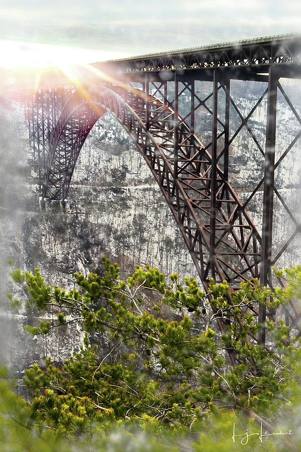 Frosty Gorge Bridge Photograph