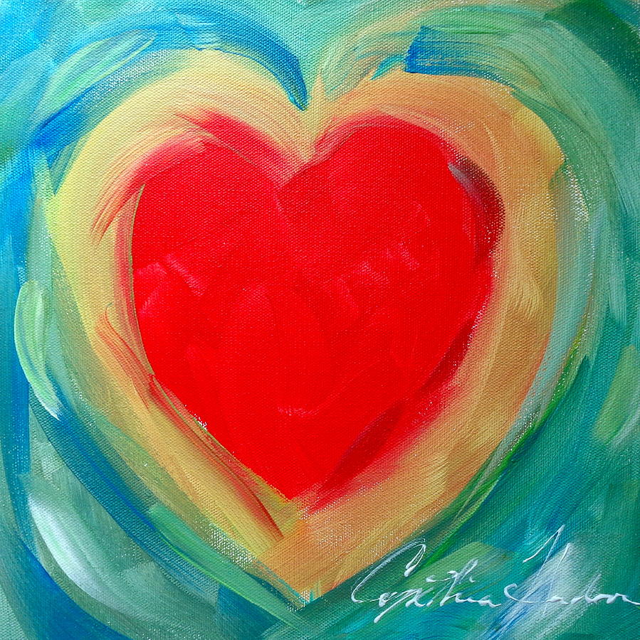 Frosty Heart Painting by Cynthia Hudson
