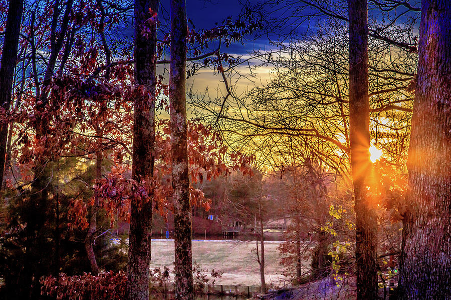 Frosty Morning Sunrise Photograph by Barry Jones