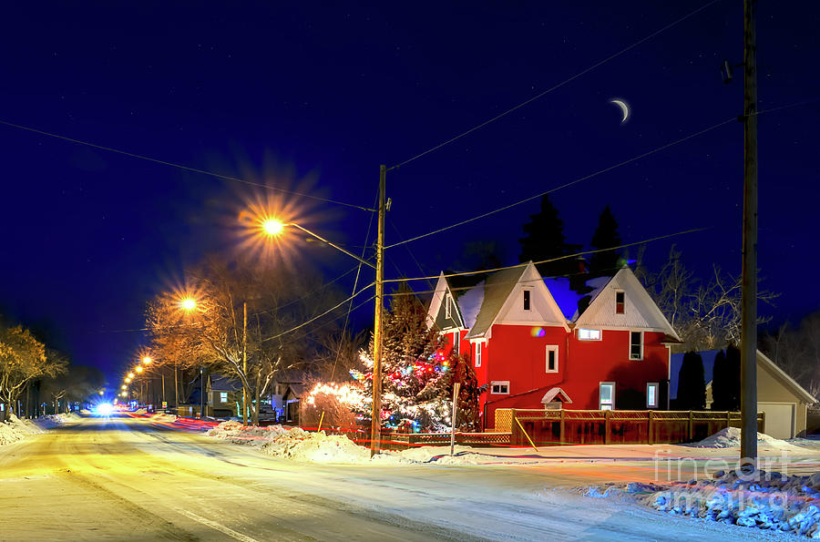 frosty photograph frosty snowy night before christmas in a small town by viktor birkus - Small Town Christmas frosty photograph frosty snowy night before christmas in a small town by viktor birkus - Small Town Christmas