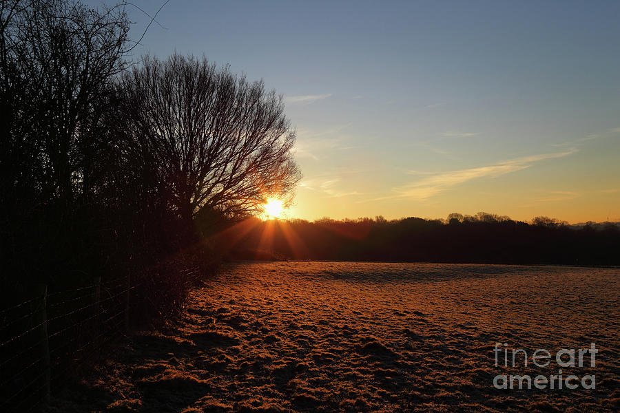 Frosty Winter Morning in the Weald of Kent England Photograph by James Brunker