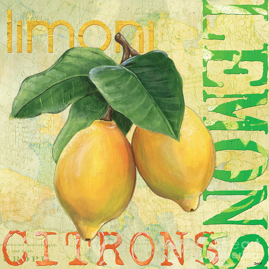 Lemon Painting - Froyo Lemon by Debbie DeWitt