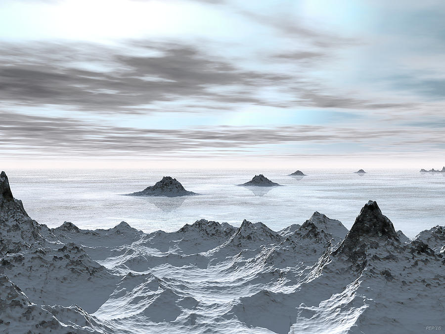 Frozen Arctic Sea Digital Art by Phil Perkins