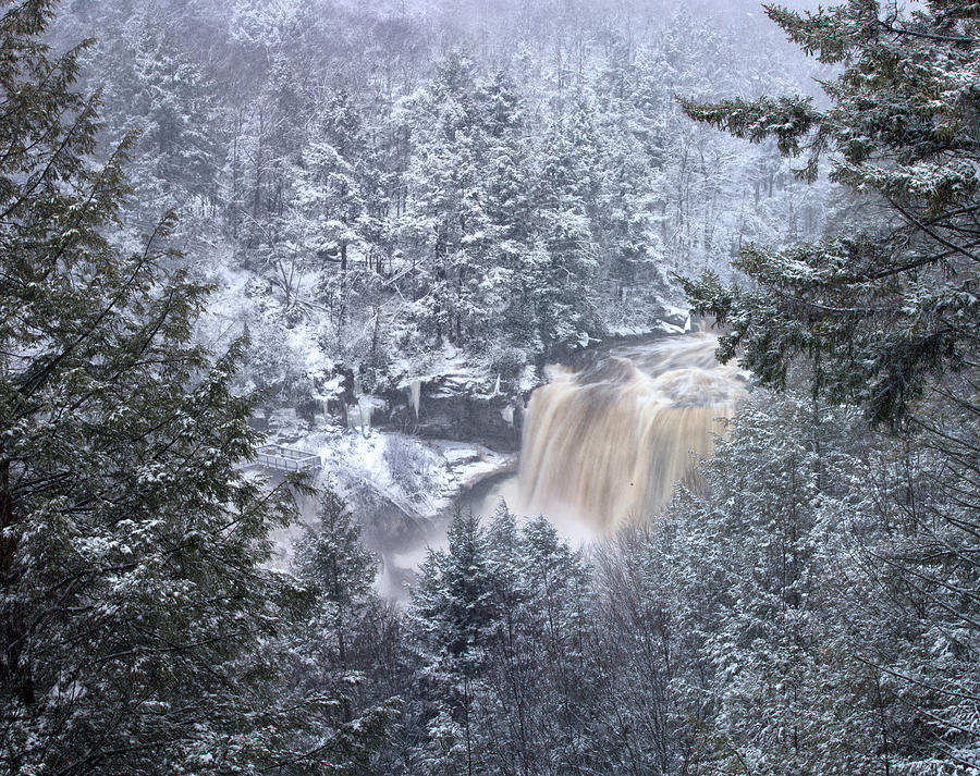 Frozen Blackwater Falls, WV Photograph by Jack Nevitt
