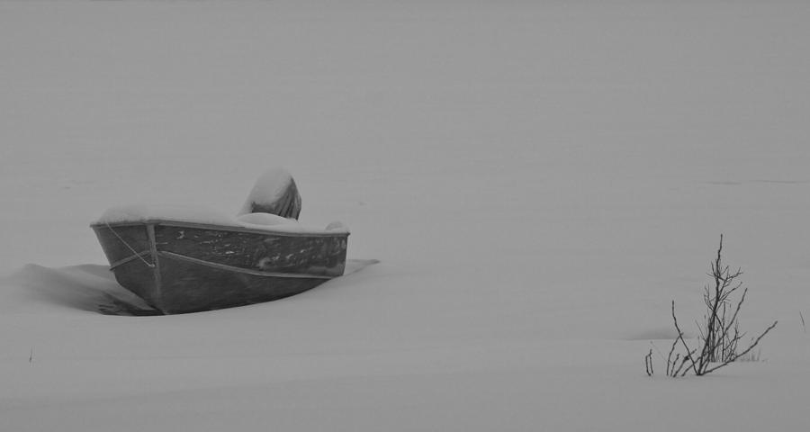 Frozen Boat Photograph by Brian Kamprath