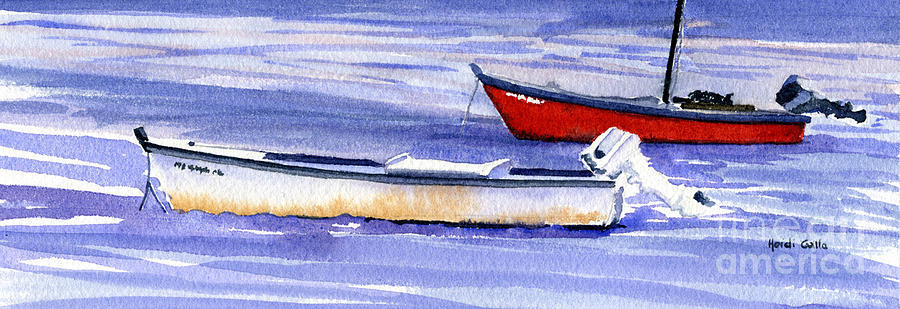 Frozen Boats Painting by Heidi Gallo