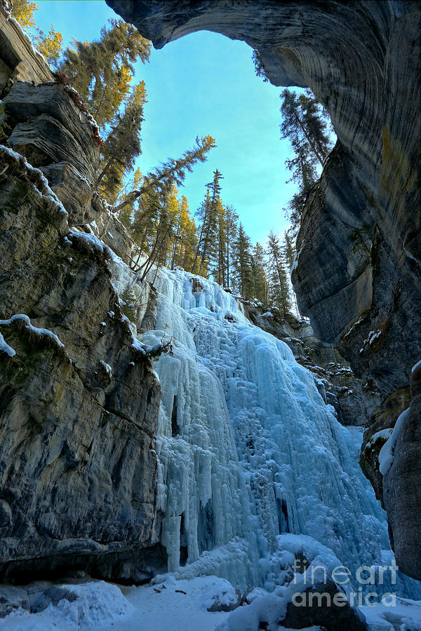 Frozen Canyon Falls Photograph by Adam Jewell
