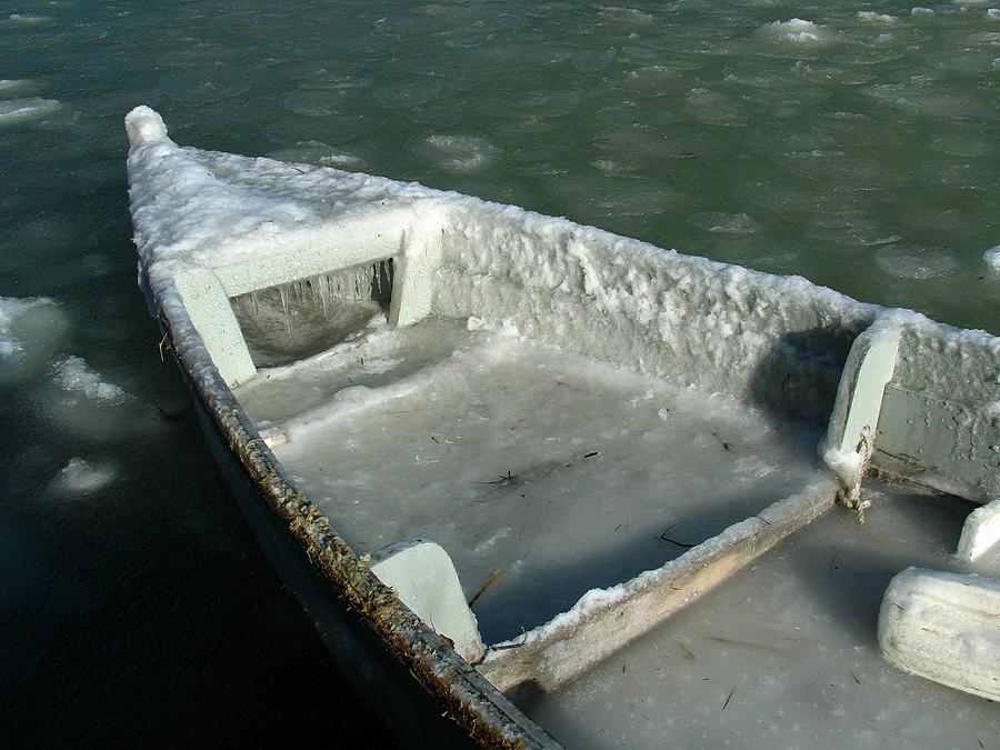 Frozen Cape Ann Boat Photograph by Juergen Roth