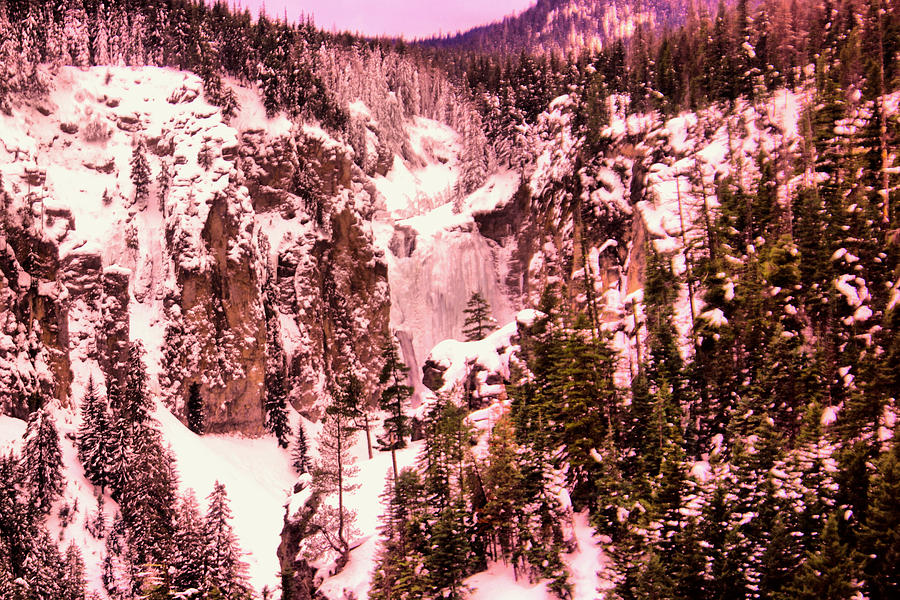 Frozen clear creek falls Photograph by Jeff Swan