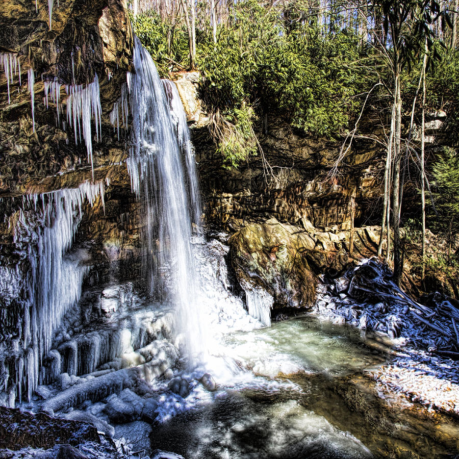 Frozen Cucumber Falls Photograph by Rebecca Snyder