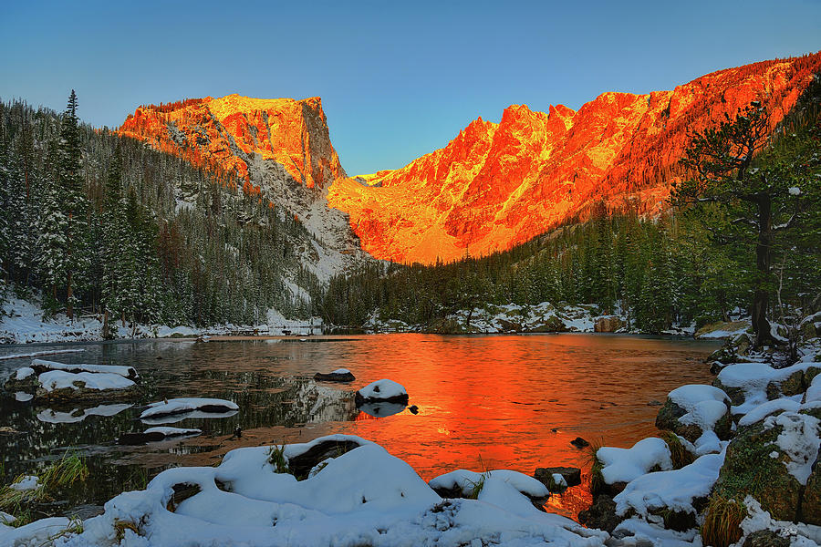 Frozen Dawn at Dream Lake Photograph by Greg Norrell