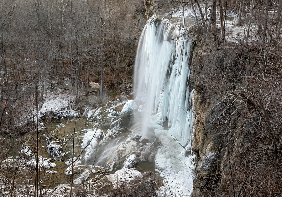 Frozen Falling Springs Photograph by Chris Berrier