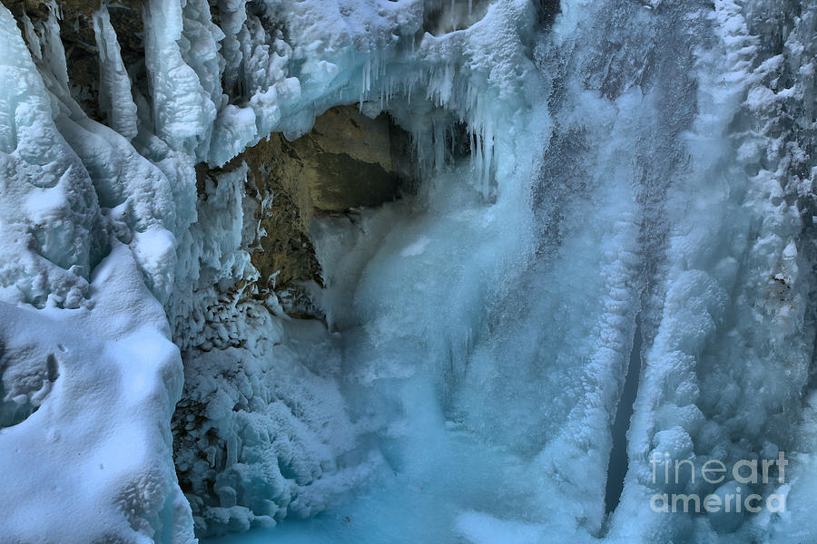 Frozen Falls At Johnston Canyon Photograph by Adam Jewell