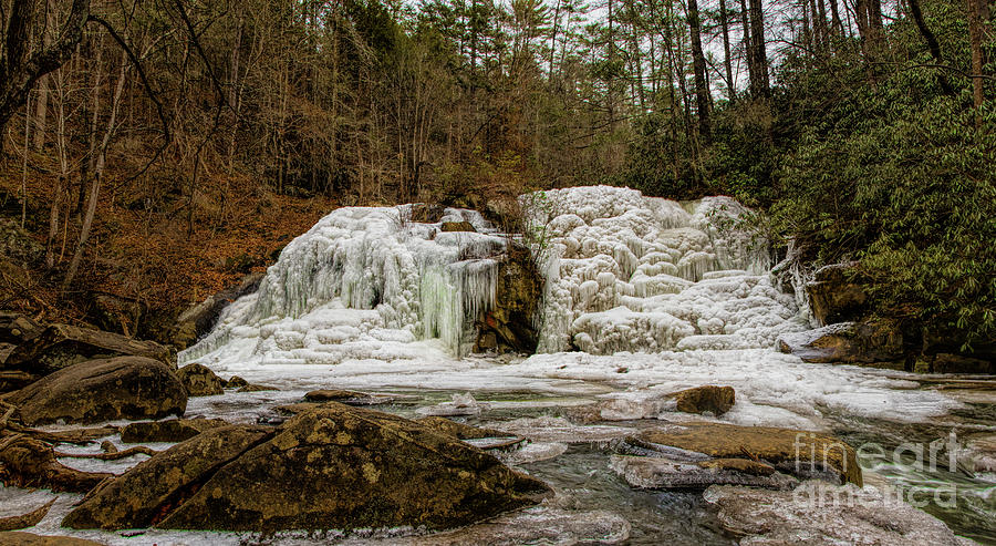 Frozen Falls at Turtletown Creek Photograph by Barbara Bowen