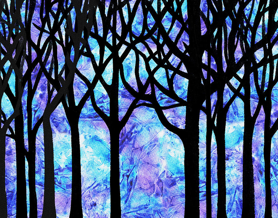 Frozen Forest Painting by Irina Sztukowski