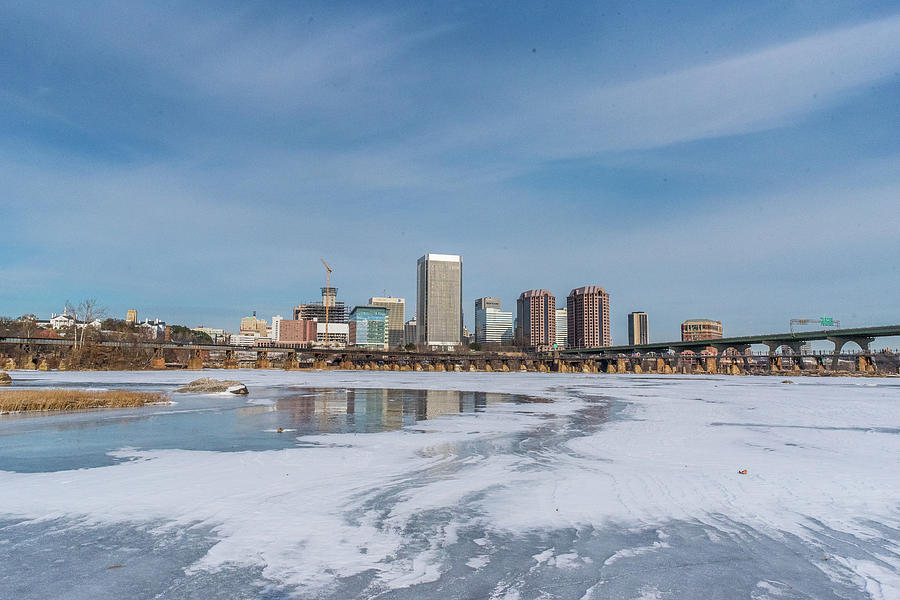 Frozen James and The City Photograph by Doug Ash