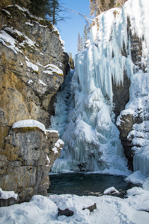 Frozen Johnson Canyon Photograph by Bill Cubitt