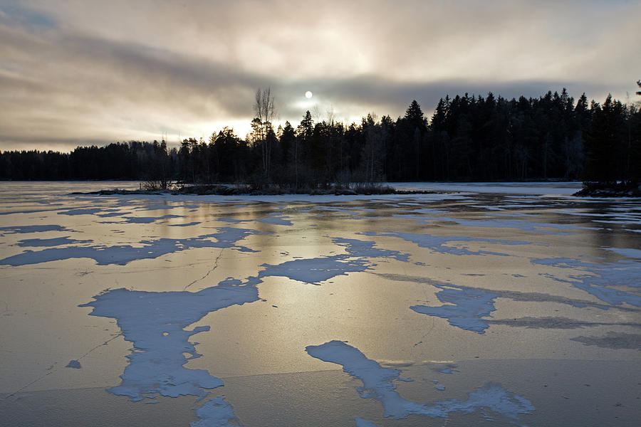 Frozen Lake Photograph by Aivar Mikko