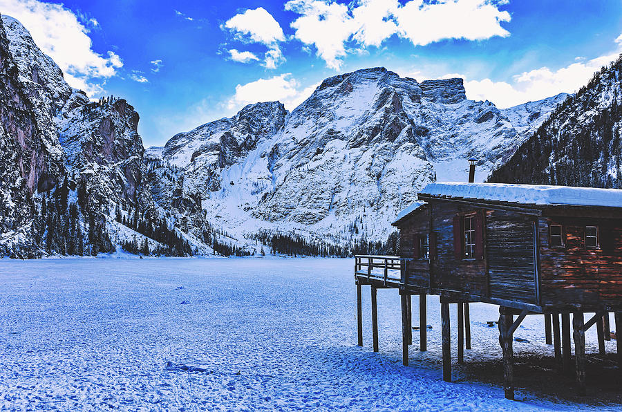 Frozen Lake Braies Photograph by Mountain Dreams