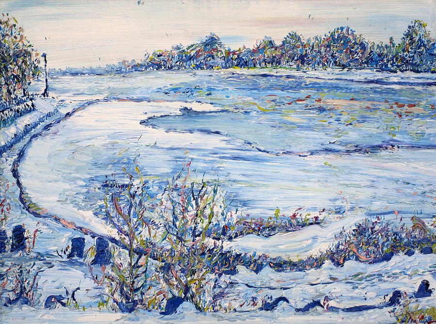 Frozen Lake Painting by Fabrizio Cassetta
