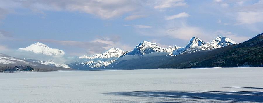Frozen Lake McDonald Photograph by Joe Duket