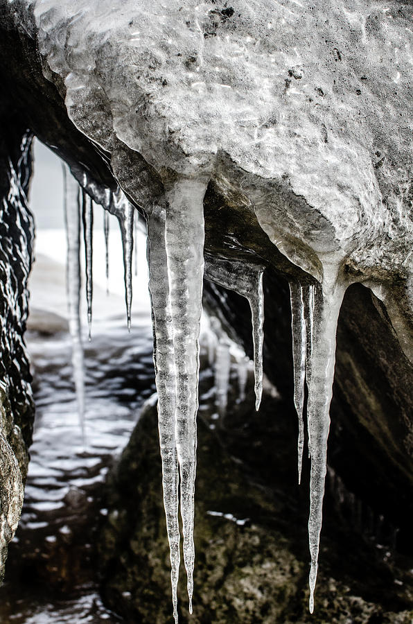 Frozen Lake Michigan Shoreline Photograph by Miguel Winterpacht