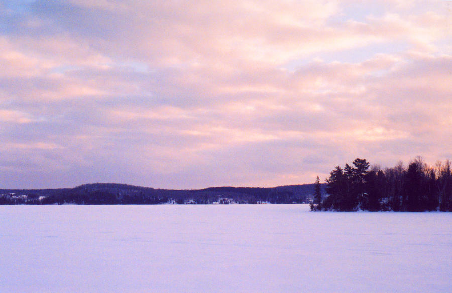 Frozen Lake Sunset Photograph by Lyle Crump