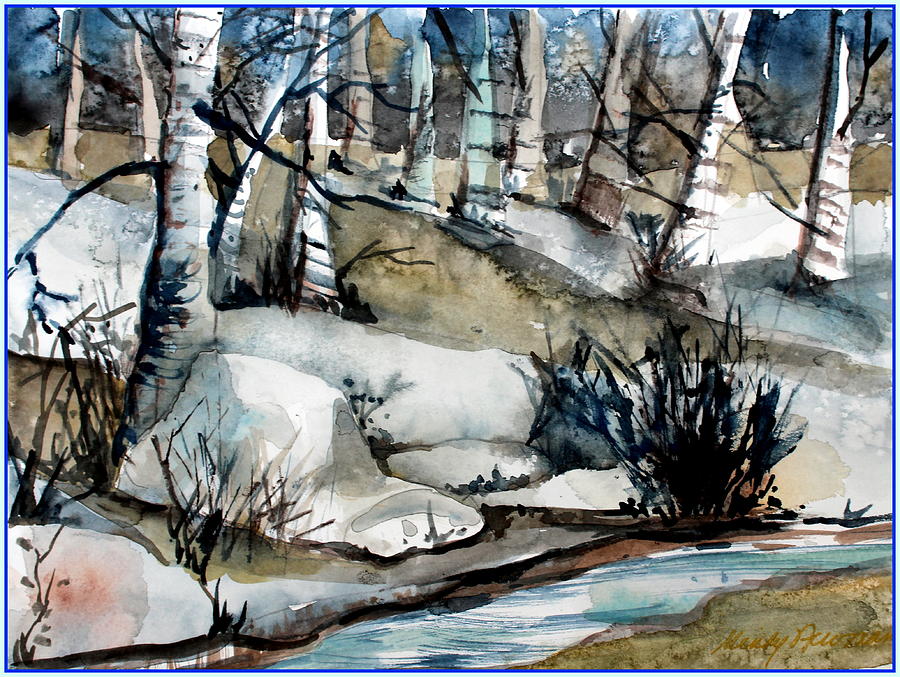 Winter Painting - Frozen Land by Mindy Newman