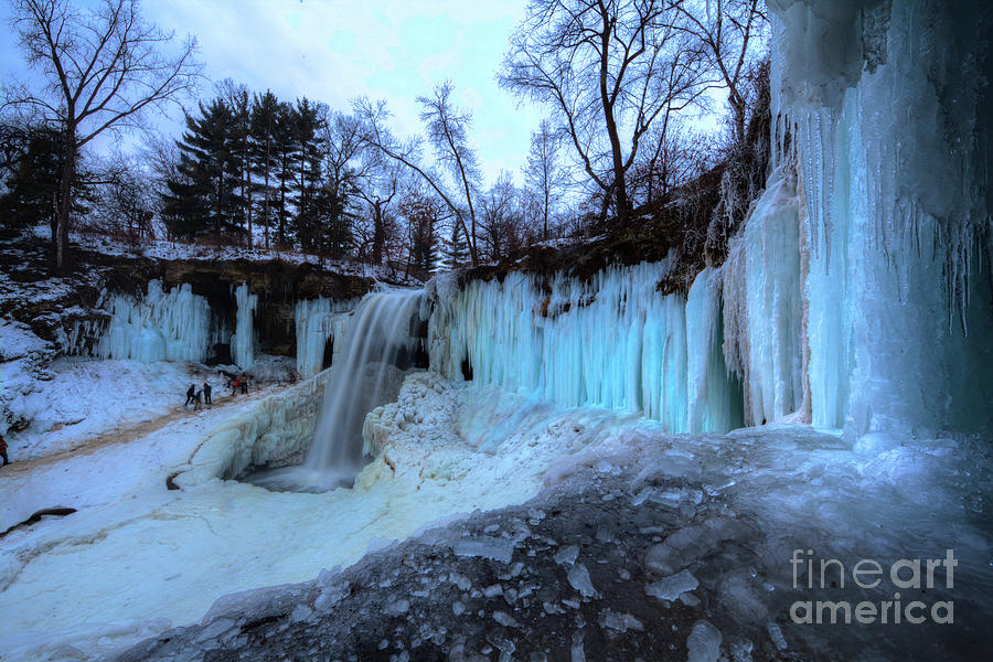 Frozen Minnehaha Falls Minneapolis Iv Photograph