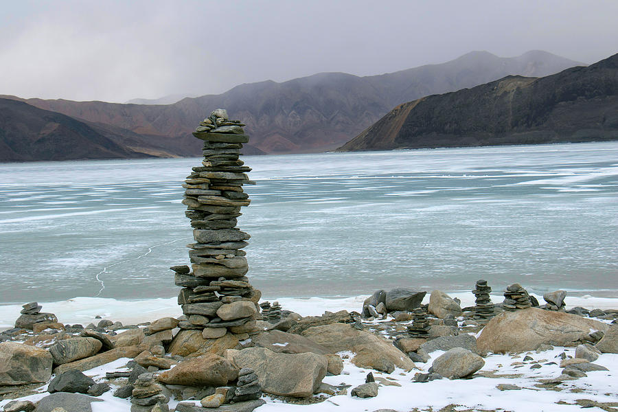 Frozen Pangong lake, Ladakh Photograph by Sushil Chikane - Pixels