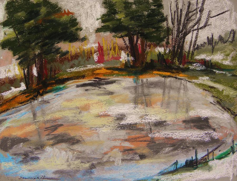 Frozen Pond 2 Pastel by John Williams