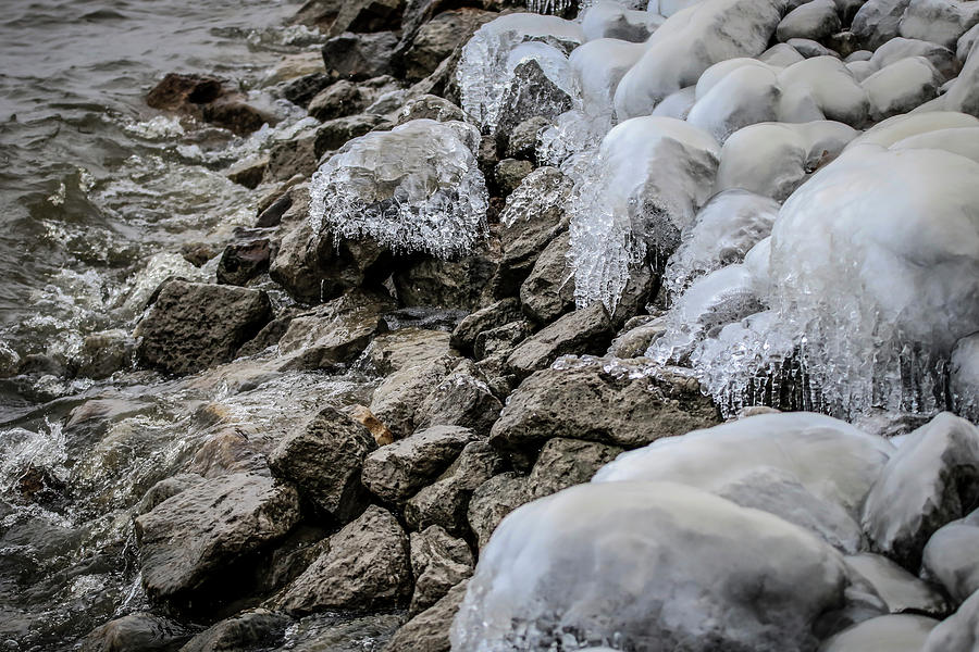 Frozen Rock Photograph by Ray Congrove