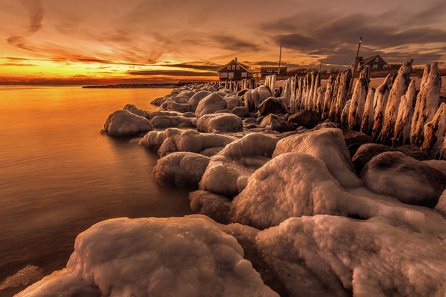 Frozen Rocks Photograph by Kevin Friel - Pixels