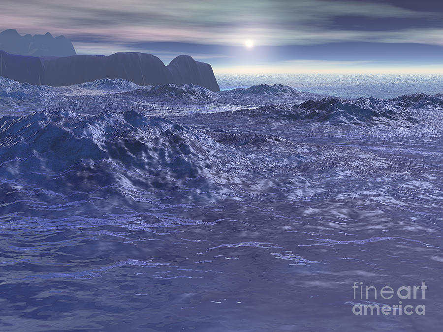 Frozen Sea of Neptune Digital Art by Phil Perkins Frozen Sea of Neptune Digital Art by Phil Perkins