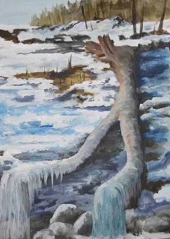 Frozen Shore Painting by Joi Electa