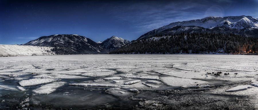 Frozen Wallowa Lake Photograph by Cat Connor