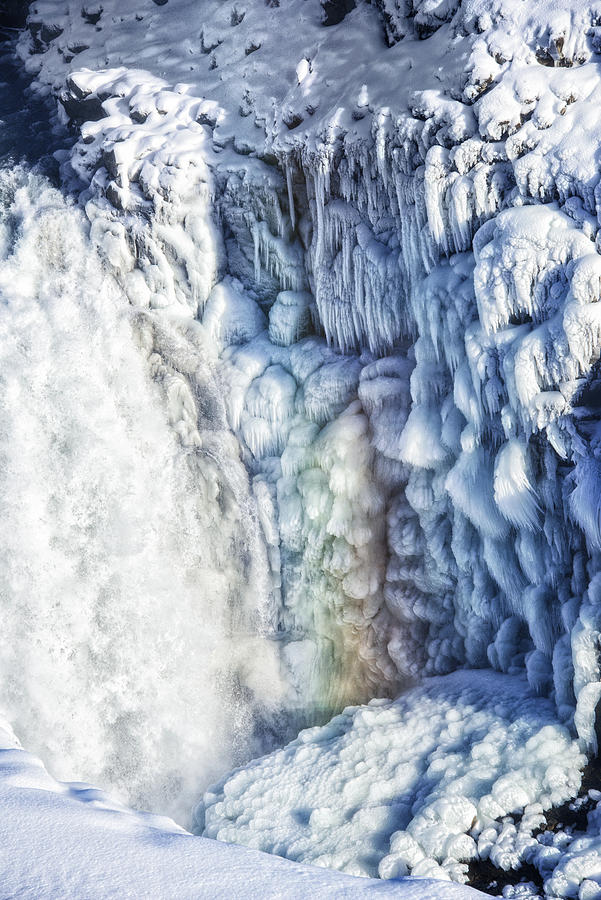 Frozen waterfall Gullfoss Iceland Photograph by Matthias Hauser